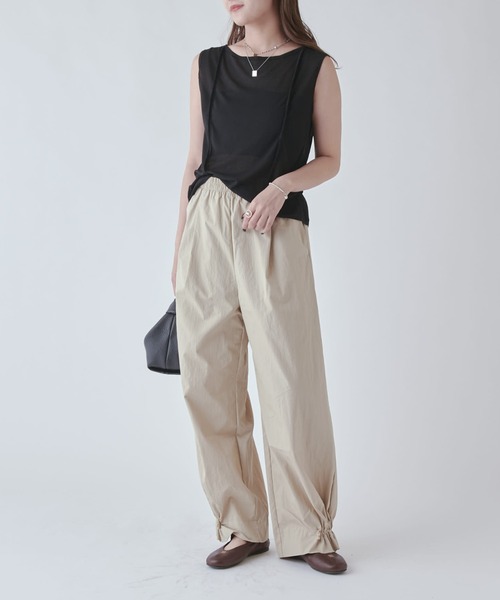 Lui's（ルイス）の「ナイロンボリュームパンツ（スラックス・レディース・ブラック/ベージュ・FREE）」の20枚目の写真