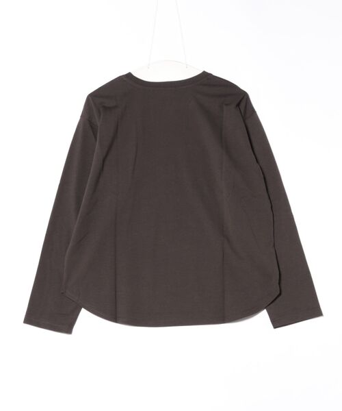 INTERPLANET(インタープラネット)の「クルーネック箔プリントロンT(Tシャツ/カットソー・レディース・アイボリー/チャコールグレー・FREE)」の15枚目の写真