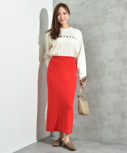 INTERPLANET(インタープラネット)の「クルーネック箔プリントロンT(Tシャツ/カットソー・レディース・アイボリー/チャコールグレー・FREE)」の21枚目の写真