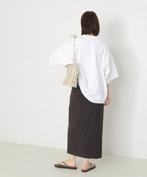 journal standard L'essage(ジャーナルスタンダードレサージュ)の「PMD LOOSE FIT LOGO Tシャツ(Tシャツ/カットソー・レディース・ホワイト/ベージュ/ブラック系その他・FREE)」の10枚目の写真
