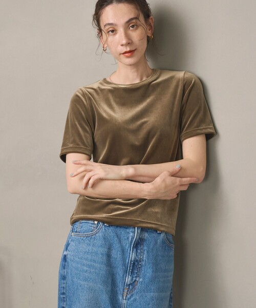 ユナイテッドアローズ　ベロア セール】ベロア コンパクト ショートスリーブTシャツ（Tシャツ
