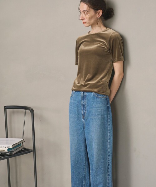 BEAUTY&YOUTH UNITED ARROWS(ビューティーアンドユースユナイテッドアローズ)の「ベロア コンパクト ショートスリーブTシャツ(Tシャツ/カットソー・レディース・オリーブ/ブラック/ライトグレー・FREE)」の14枚目の写真