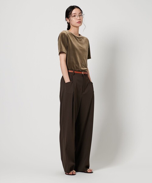 BEAUTY&YOUTH UNITED ARROWS(ビューティーアンドユースユナイテッドアローズ)の「ベロア コンパクト ショートスリーブTシャツ(Tシャツ/カットソー・レディース・オリーブ/ブラック/ライトグレー・FREE)」の8枚目の写真