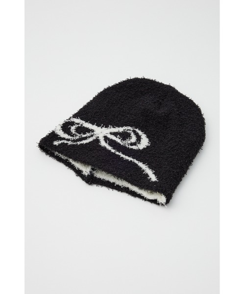 SLY（スライ）の「RIBBON JQ BEANIE リボン ジャガード ビーニー（ニットキャップ/ビーニー・レディース・ホワイト/ブラック/グレー・FREE）」の13枚目の写真