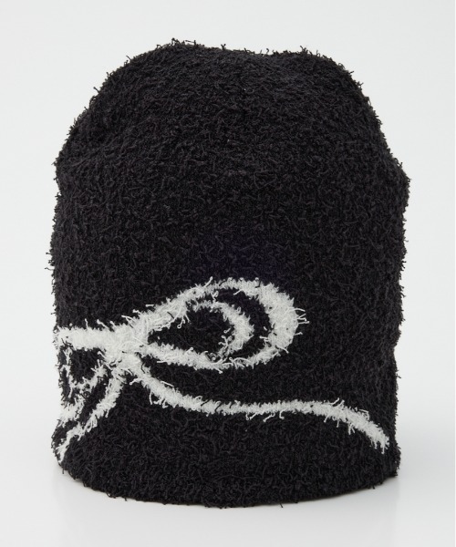 SLY（スライ）の「RIBBON JQ BEANIE リボン ジャガード ビーニー（ニットキャップ/ビーニー・レディース・ホワイト/ブラック/グレー・FREE）」の16枚目の写真