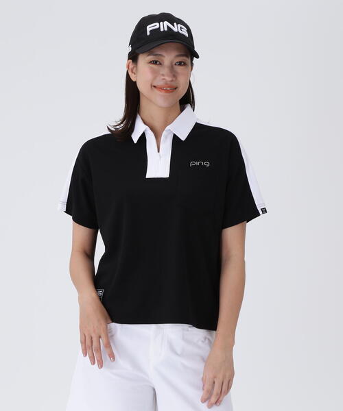 ポロシャツ ポロ 「PING APPAREL」超速乾カノコ半袖ポロシャツ 「GOLD」 (LADIES) レディース PING ポロシャツ 「PING APPAREL」超速乾カノコ半袖ポロシャツ