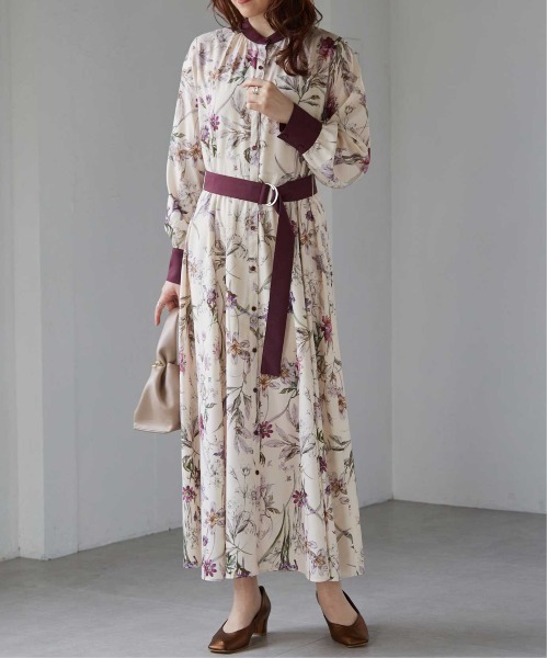 RANAN(ラナン)の「レトロフラワーシャツワンピース(ワンピース・レディース・ベージュ系/ブラック系・M/L/LL)」の6枚目の写真
