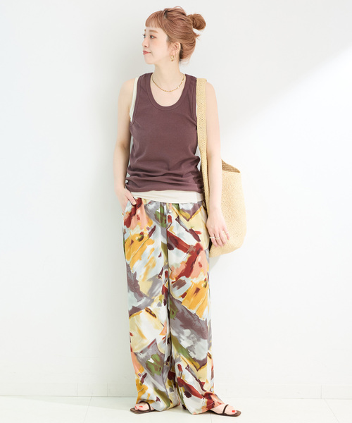 B.C STOCK(ベーセーストック)の「《追加》ウォッシャブル / ストレートイージーボカシ柄パンツ(その他パンツ・レディース・その他・FREE)」の18枚目の写真