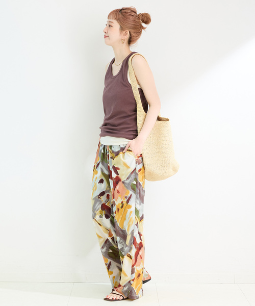 B.C STOCK(ベーセーストック)の「《追加》ウォッシャブル / ストレートイージーボカシ柄パンツ(その他パンツ・レディース・その他・FREE)」の17枚目の写真
