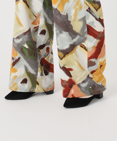 B.C STOCK(ベーセーストック)の「《追加》ウォッシャブル / ストレートイージーボカシ柄パンツ(その他パンツ・レディース・その他・FREE)」の5枚目の写真