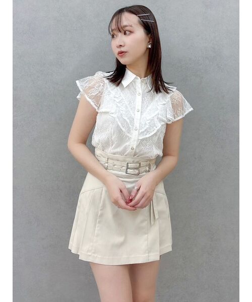 dazzlin（ダズリン）の「ラッフルフリルブラウス（シャツ/ブラウス・レディース・ホワイト/グレー/オフホワイト・FREE）」の20枚目の写真