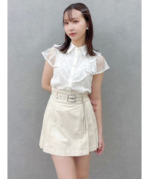 dazzlin（ダズリン）の「ラッフルフリルブラウス（シャツ/ブラウス・レディース・ホワイト/グレー/オフホワイト・FREE）」の19枚目の写真