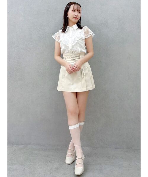 dazzlin（ダズリン）の「ラッフルフリルブラウス（シャツ/ブラウス・レディース・ホワイト/グレー/オフホワイト・FREE）」の17枚目の写真