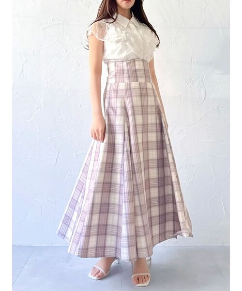 dazzlin（ダズリン）の「ラッフルフリルブラウス（シャツ/ブラウス・レディース・ホワイト/グレー/オフホワイト・FREE）」の13枚目の写真