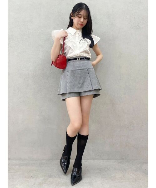 dazzlin（ダズリン）の「ラッフルフリルブラウス（シャツ/ブラウス・レディース・ホワイト/グレー/オフホワイト・FREE）」の10枚目の写真