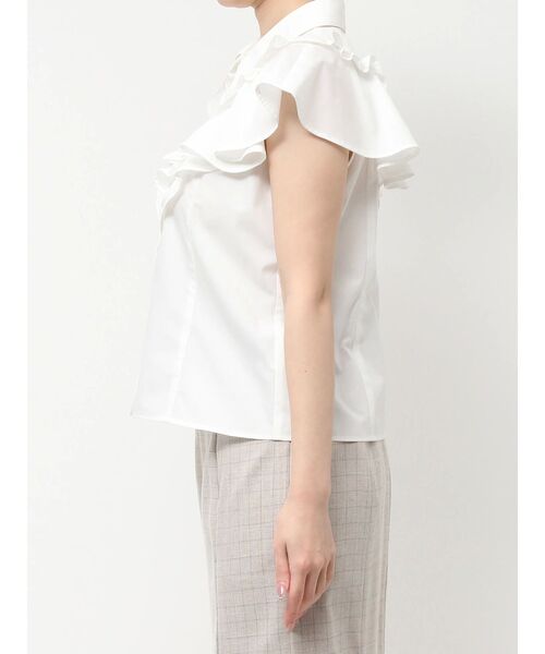 dazzlin（ダズリン）の「ラッフルフリルブラウス（シャツ/ブラウス・レディース・ホワイト/グレー/オフホワイト・FREE）」の7枚目の写真