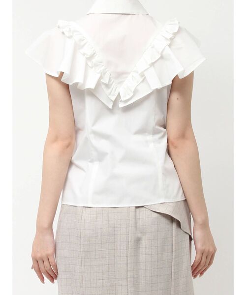 dazzlin（ダズリン）の「ラッフルフリルブラウス（シャツ/ブラウス・レディース・ホワイト/グレー/オフホワイト・FREE）」の6枚目の写真