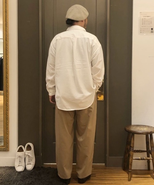 NANO universe（ナノユニバース）の「ビッグドレープシャツ　長袖（シャツ/ブラウス・メンズ・ホワイト/チャコール/ブラック/ブラウン・M/S/L）」の11枚目の写真