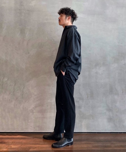 NANO universe（ナノユニバース）の「ビッグドレープシャツ　長袖（シャツ/ブラウス・メンズ・ホワイト/チャコール/ブラック/ブラウン・M/S/L）」の13枚目の写真