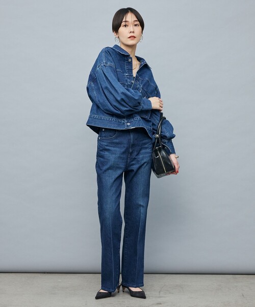 Rie Miller(リエミラー)の「【RM denim】袖ボリュームGジャン(デニムジャケット・レディース・インディゴブルー・FREE)」の4枚目の写真