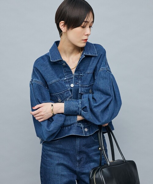 Rie Miller(リエミラー)の「【RM denim】袖ボリュームGジャン(デニムジャケット・レディース・インディゴブルー・FREE)」の10枚目の写真