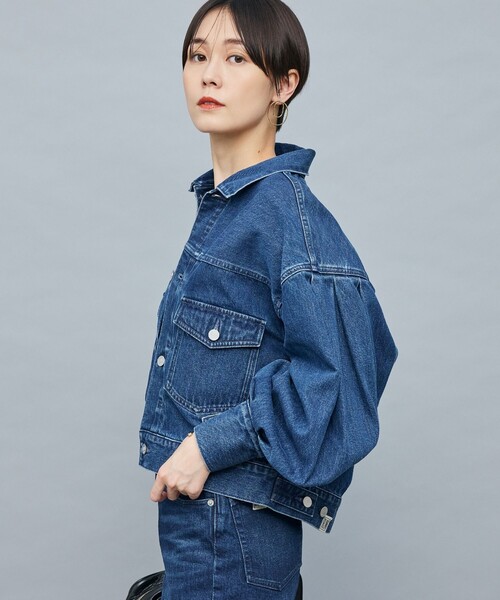 Rie Miller(リエミラー)の「【RM denim】袖ボリュームGジャン(デニムジャケット・レディース・インディゴブルー・FREE)」の13枚目の写真