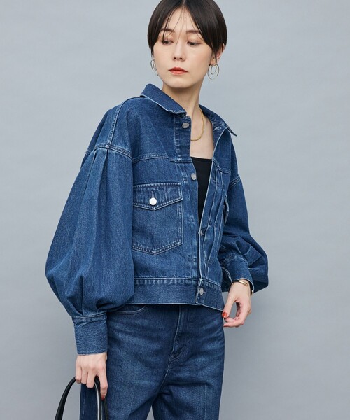 Rie Miller(リエミラー)の「【RM denim】袖ボリュームGジャン(デニムジャケット・レディース・インディゴブルー・FREE)」の14枚目の写真