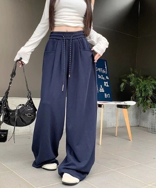 Teem Store(チームストア)の「スウェットワイドパンツ(その他パンツ・レディース・ネイビー/グレー/ブラック・L/M)」の3枚目の写真