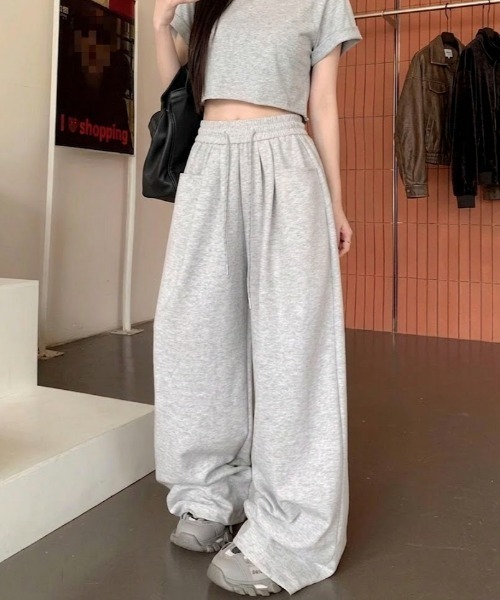 Teem Store(チームストア)の「スウェットワイドパンツ(その他パンツ・レディース・ネイビー/グレー/ブラック・L/M)」の1枚目の写真