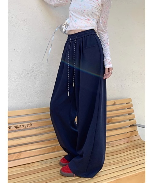 Teem Store(チームストア)の「スウェットワイドパンツ(その他パンツ・レディース・ネイビー/グレー/ブラック・L/M)」の4枚目の写真