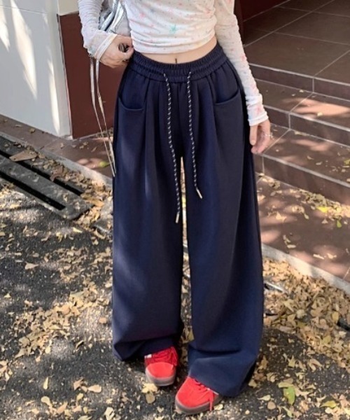 Teem Store(チームストア)の「スウェットワイドパンツ(その他パンツ・レディース・ネイビー/グレー/ブラック・L/M)」の8枚目の写真