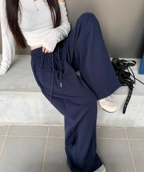 Teem Store(チームストア)の「スウェットワイドパンツ(その他パンツ・レディース・ネイビー/グレー/ブラック・L/M)」の14枚目の写真