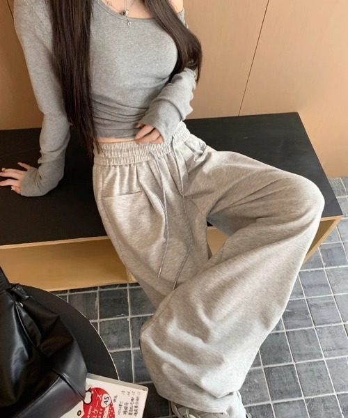 Teem Store(チームストア)の「スウェットワイドパンツ(その他パンツ・レディース・ネイビー/グレー/ブラック・L/M)」の18枚目の写真
