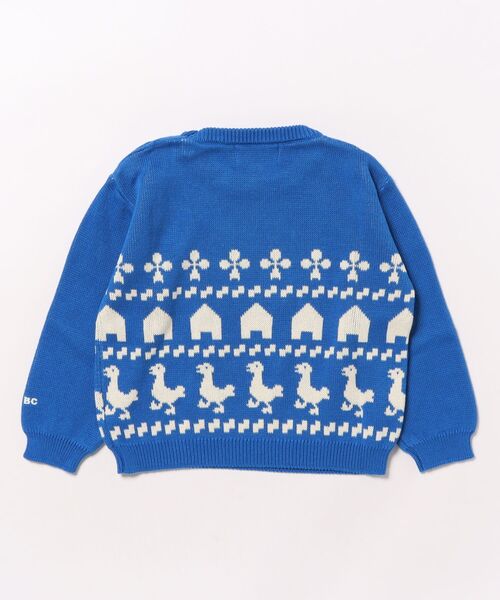 BOBO CHOSES（ボボショーズ）の「Farm jaquard jumper（ニット/セーター・キッズ・ブルー・24MONTH/6MONTH/18MONTH/9MONTH/3MONTH）」の6枚目の写真