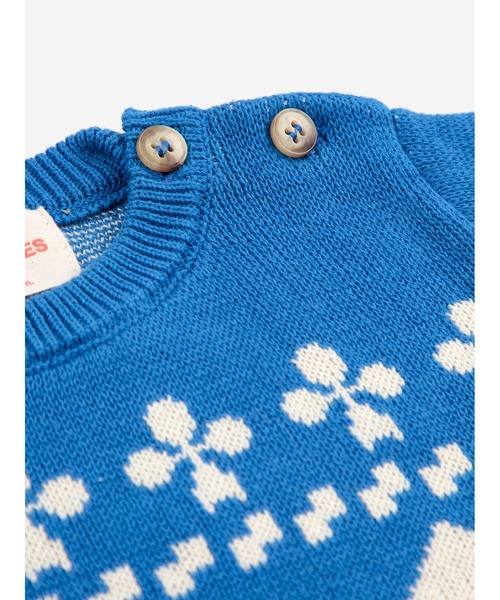 BOBO CHOSES（ボボショーズ）の「Farm jaquard jumper（ニット/セーター・キッズ・ブルー・24MONTH/6MONTH/18MONTH/9MONTH/3MONTH）」の3枚目の写真