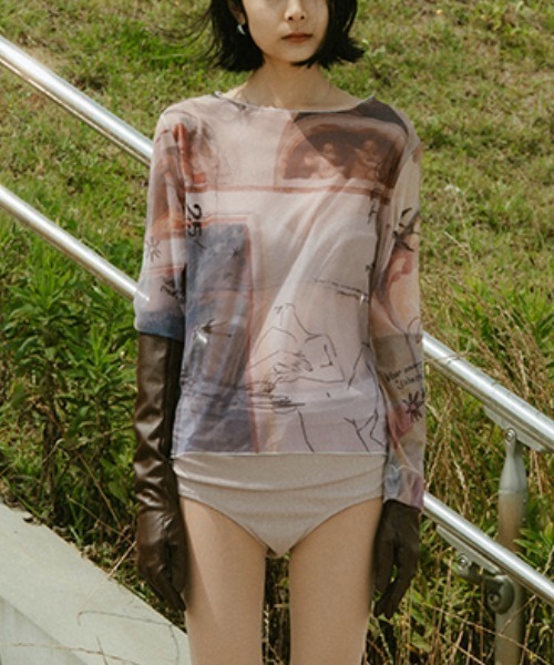 sahara（サハラ）の「sahara× KOTOKA IZUMI Sheer Top（Tシャツ/カットソー・レディース・その他1/その他2/その他3/その他4・FREE）」の2枚目の写真