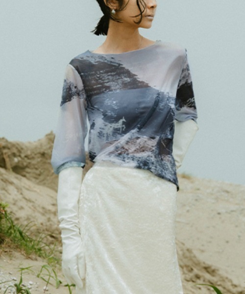 sahara（サハラ）の「sahara× KOTOKA IZUMI Sheer Top（Tシャツ/カットソー・レディース・その他1/その他2/その他3/その他4・FREE）」の3枚目の写真