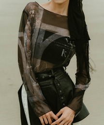 sahara（サハラ）の「sahara× KOTOKA IZUMI Sheer Top（Tシャツ/カットソー）」