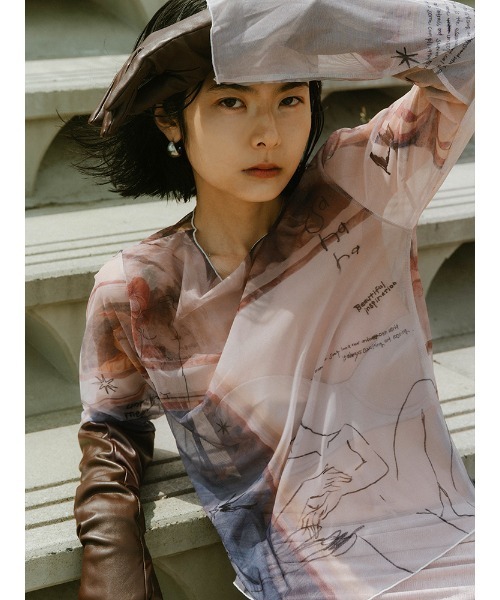 sahara（サハラ）の「sahara× KOTOKA IZUMI Sheer Top（Tシャツ/カットソー・レディース・その他1/その他2/その他3/その他4・FREE）」の10枚目の写真