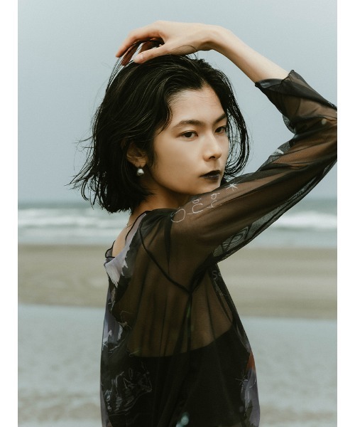 sahara× KOTOKA IZUMI Sheer Top Tシャツ sahara× KOTOKA IZUMI Sheer Top（Tシャツ/カットソー）｜sahara