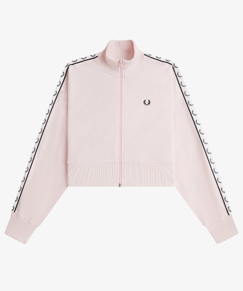 FRED PERRY(フレッドペリー)の「Cropped Taped Track Jacket/クロップドトラックジャケット(ジャージ・レディース・ピンク/ブラック・10)」の15枚目の写真