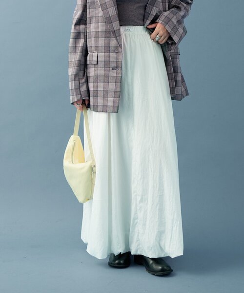 mystic（ミスティック）の「【2サイズ展開 / オールシーズン着られる】バルーンロングスカート（スカート・レディース・ブラック/オフホワイト・1/2）」の13枚目の写真