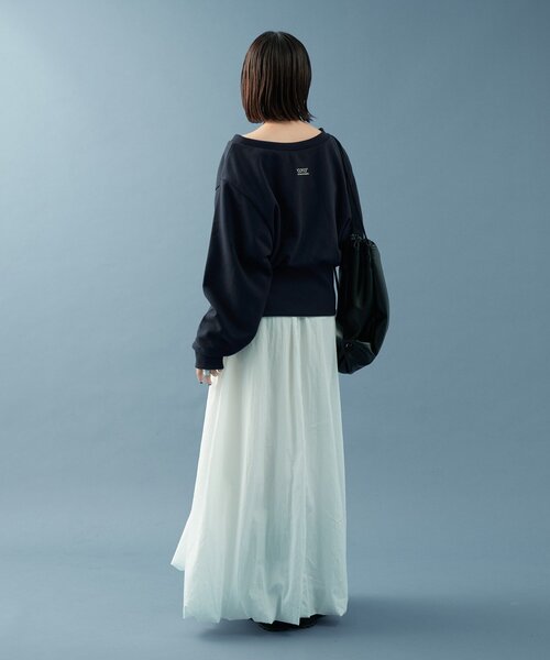 mystic（ミスティック）の「【2サイズ展開 / オールシーズン着られる】バルーンロングスカート（スカート・レディース・ブラック/オフホワイト・1/2）」の22枚目の写真