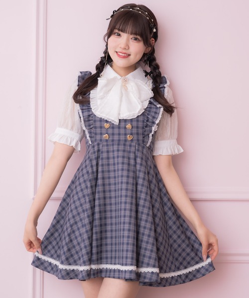 セール】ヨークデザインボータイワンピース（ワンピース）｜ROJITA