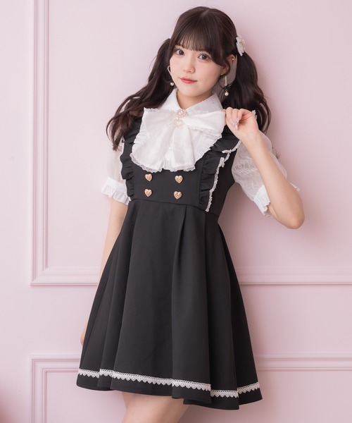 ROJITA(ロジータ)の「ヨークデザインボータイワンピース(ワンピース・レディース・ネイビー/ブラック・FREE)」の4枚目の写真