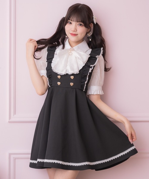 ROJITA(ロジータ)の「ヨークデザインボータイワンピース(ワンピース・レディース・ネイビー/ブラック・FREE)」の6枚目の写真