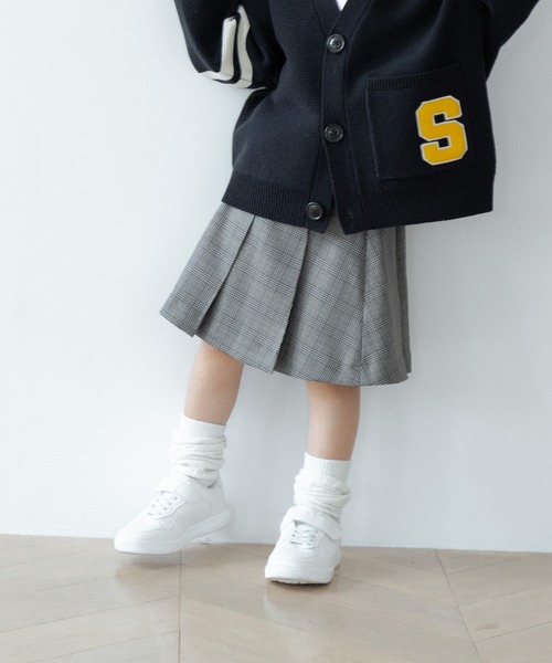 LOWRYS FARM(ローリーズファーム)の「ラナテックプリーツスカート 455528(スカート・キッズ・ブラウン/グレー/チェック・110cm/120cm/130cm/140cm/150cm)」の1枚目の写真