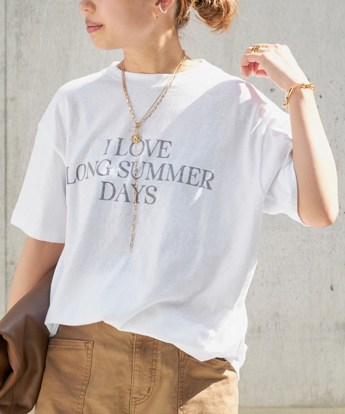 AMERICANA（アメリカーナ）の「追加【AMERICANA/アメリカーナ】 LOGO TEE（Tシャツ/カットソー・レディース・ホワイト/カーキ/ベージュ・FREE）」の8枚目の写真