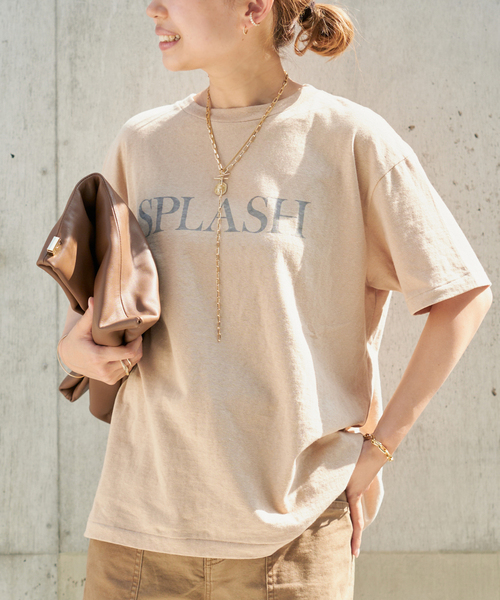 ドゥーズィエムクラス AMERICANA別注 LOGO Tシャツ　グレージュ ドゥーズィエムクラス AMERICANA別注 LOGO Tシャツ グレージュ