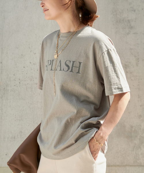 ドゥーズィエムクラス AMERICANA別注 LOGO Tシャツ　グレージュ ドゥーズィエムクラス AMERICANA別注 LOGO Tシャツ グレージュ